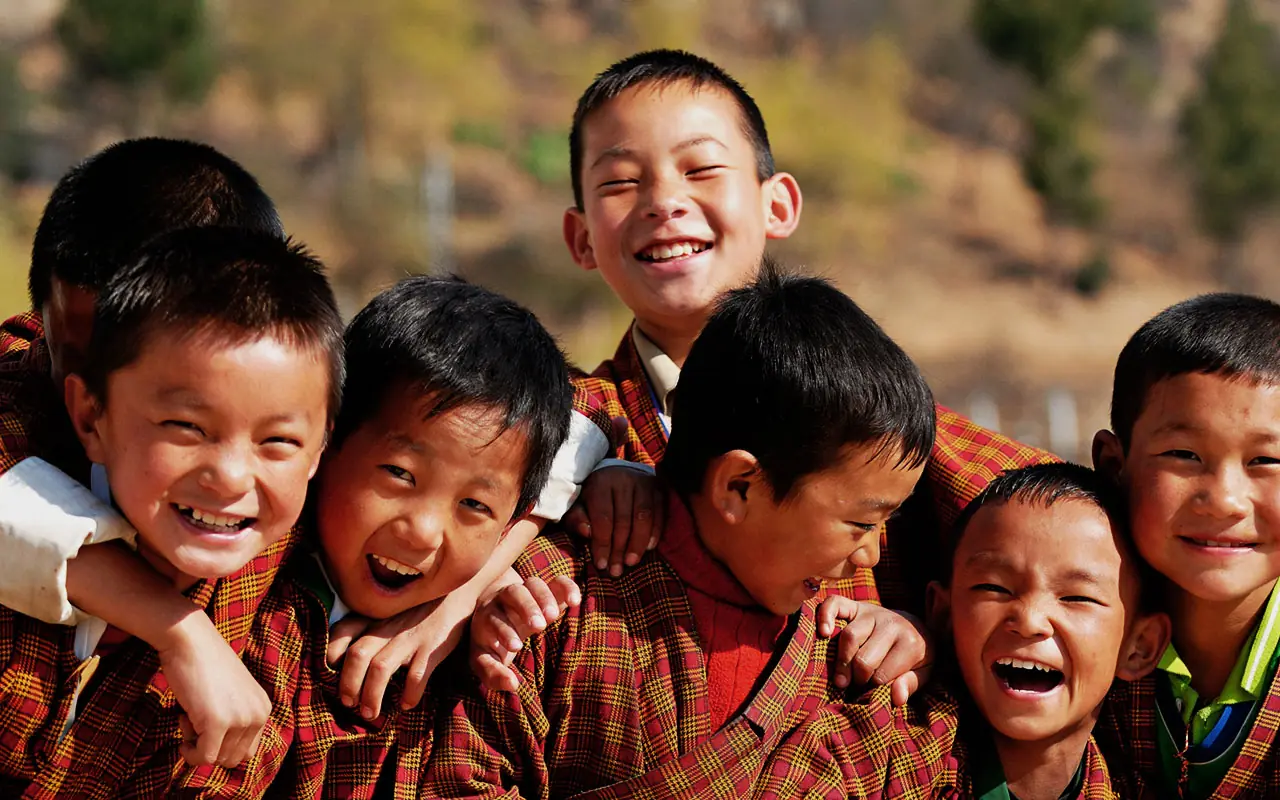 Happy people from Bhutan